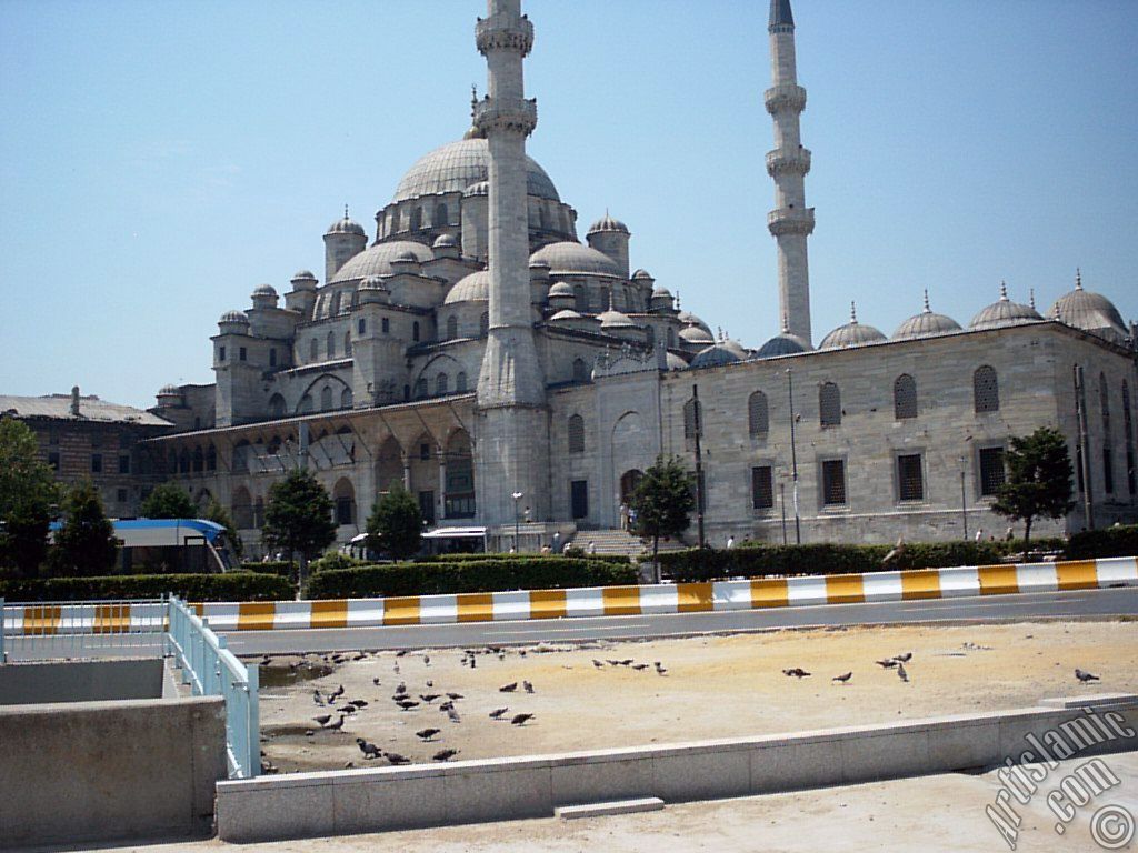 View of Yeni Cami (Mosque) located in the district of Eminonu in Istanbul city of Turkey.
